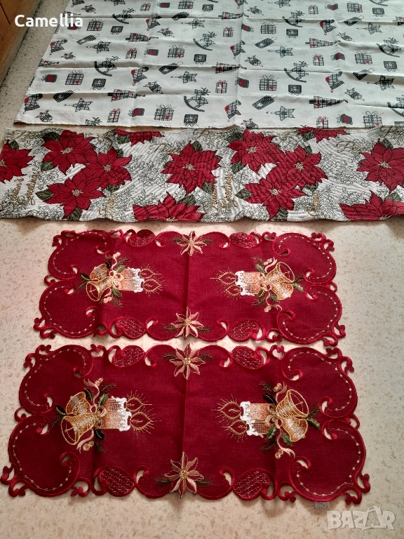 Лот: коледни покривки, снимка 1