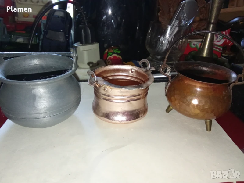 Три метални котленца сувенири , снимка 1