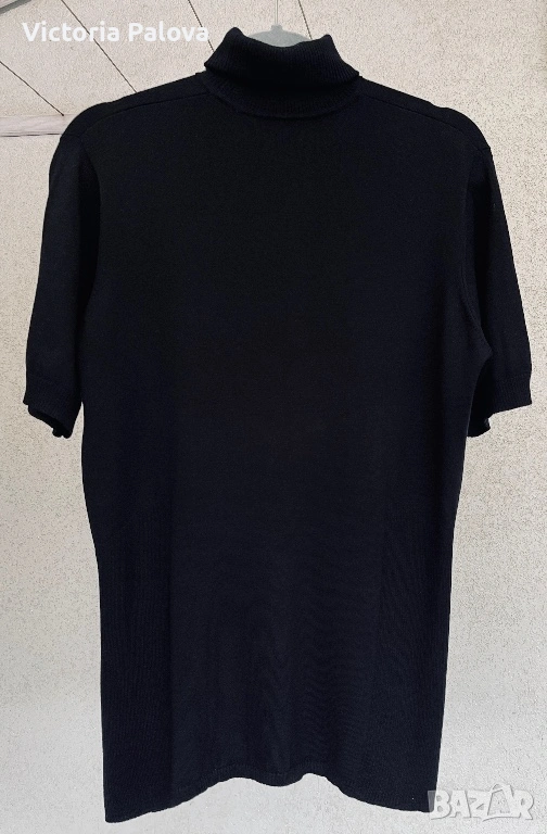 Луксозна копринена блуза с поло яка , снимка 1
