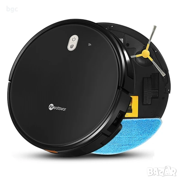 Робот прахосмукачка Neatsvor X520, 6000Pa, 5200mAh, 75 мм височина, моп, до 250m2, черен, снимка 1