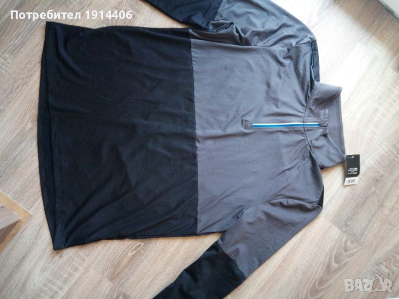 Спортна дреха с дълъг ръкав, размер – L, ЕU -    /52/54/, цвят -  сиво и черно, цена :  18 лв., снимка 1