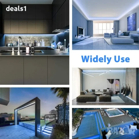 5V RGB LED Гъвкава Неонова Лента 1 метър С дистанционно управление Водоустойчива SMD 3535 108 LED/м, снимка 5 - Лед осветление - 51025394