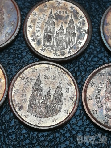 лот от 1 евро-цент Испания-различни години, снимка 10 - Нумизматика и бонистика - 54152467