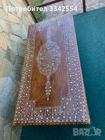 МАСА ХОЛНА МАСИЧКА ЧИПЪНДЕЙЛ ИНТАРЗИЯ-1220Х590Х460ММ, снимка 2 - Маси - 51769127