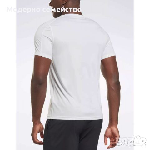 Мъжка тениска  reebok short sleeve tech tee white, снимка 2 - Тениски - 46725853