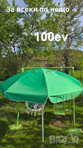Градинански чадър с чупещо рамо и UV защита с ВЕТРОУСТОИЧИВА КЛАПА 220/220см, снимка 5 - Градински мебели, декорация  - 45682421