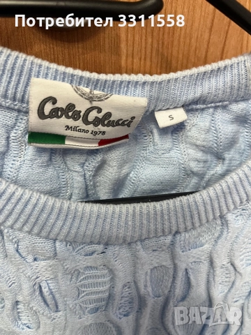 Carlo Colucci Пуловер - Бебе синьо / S, снимка 2 - Пуловери - 52552934