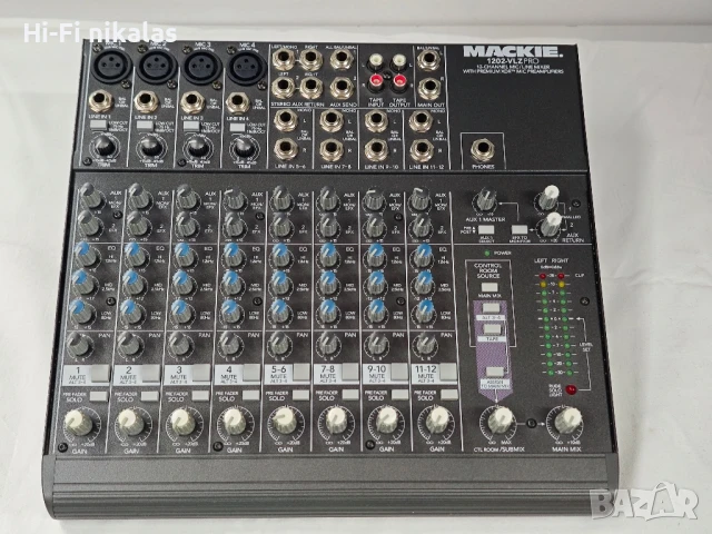 премиум стерео миксер мишпулт смесител 12 канален MACKIE 1202-VLZ PRO 