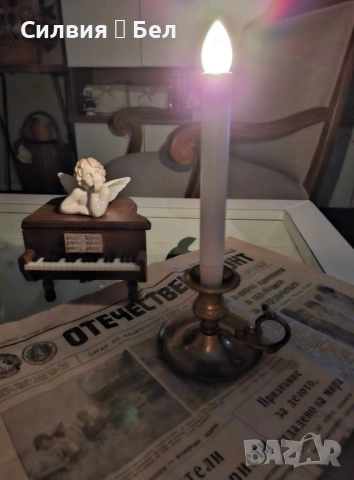 Винтидж свещник от месинг , снимка 6 - Декорация за дома - 51730552