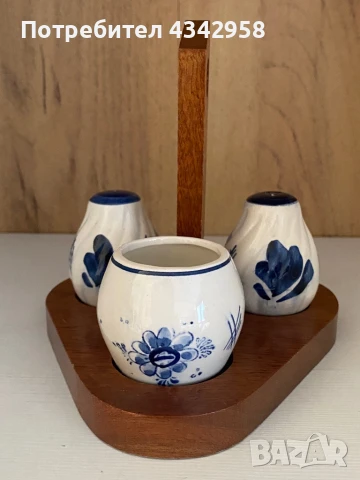 Delft. Holland. Vintage. Комплект за подправки., снимка 5 - Антикварни и старинни предмети - 51344160