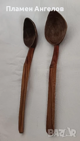 Стари дървени лъжици 2 броя. , снимка 5 - Антикварни и старинни предмети - 51042042