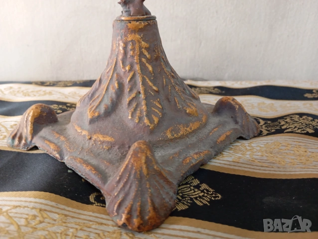 Паркетен флорален свещник, снимка 6 - Други ценни предмети - 53745852