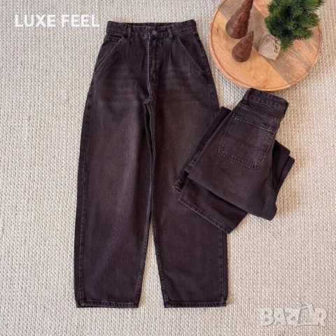 🤎Дамски Кафеви Дънки - Балон , снимка 2 - Дънки - 53574493