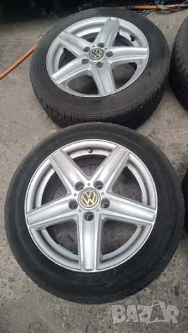 • Продавам ОРИГИНАЛНИ джанти DEZENT 16ки 5х112 с втулки от 66.6 на 57.1 в ДОБРО състояние с гумите, снимка 3 - Части - 50238843