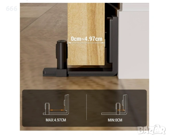 Регулируем подов водач за плъзгаща се врата, снимка 6 - Други стоки за дома - 54070047