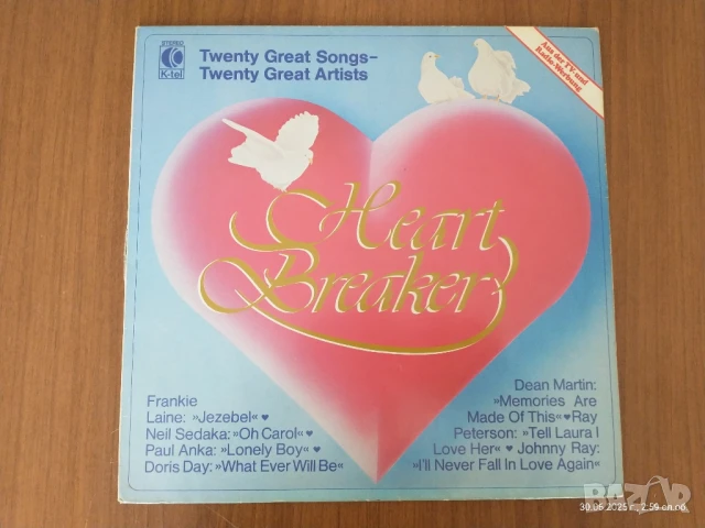 Оригинална винилова плоча – Heartbreakers (K-tel, Германия, 1977) 