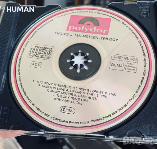 Rhapsody,Yngwie Malmsteen , снимка 3 - CD дискове - 38799244