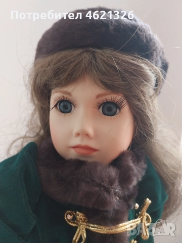 Винтидж порцеланова кукла Катрин-Роуз от колекцията “Викториански зимни принцеси” на Франклин Минт, снимка 12 - Декорация за дома - 52155523