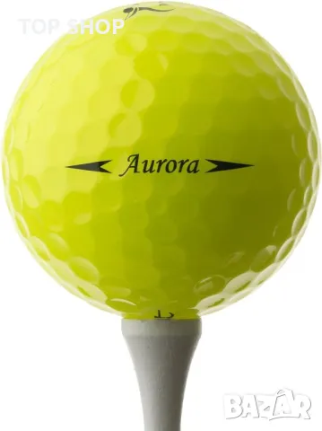 Trust Aurora Топки за голф от 3 части, покритие кристален уретан, динамично ядро K9, жълто, 12 бр., снимка 3 - Голф - 49866380