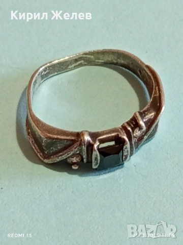 Сребърен пръстен с ювелирно фасетиран ОНИКС ръчна изработка 37175, снимка 8 - Пръстени - 52864475