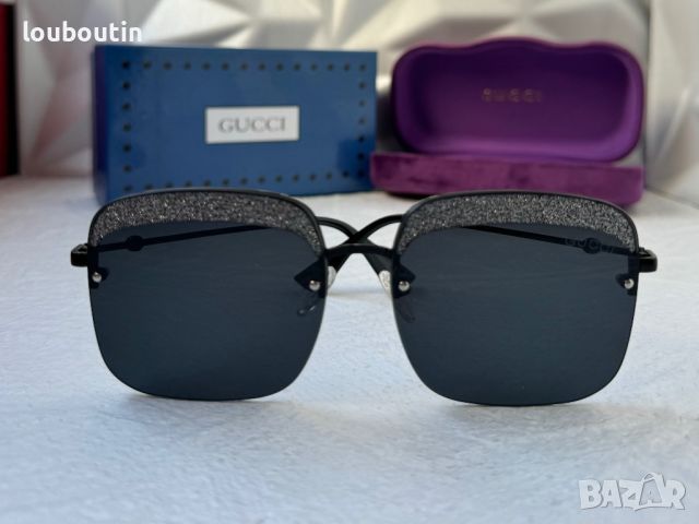 GUCCI с лого дамски слънчеви очила квадратни УВ 400, снимка 2 - Слънчеви и диоптрични очила - 45197840