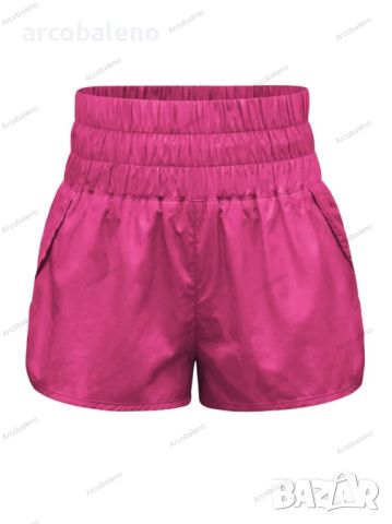 Дамски еластични шорти с висока талия, 7цвята , снимка 4 - Къси панталони и бермуди - 46300940