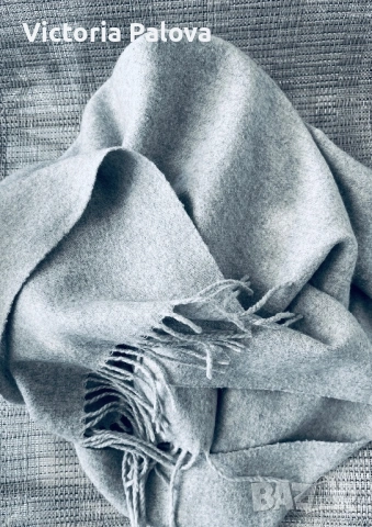 Елегантен вълнен шал Anna Field със стилни ресни, снимка 5 - Шалове - 53892843