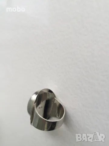 Красив нов сребърен пръстен с черно-бял  камък , тегло 11.94г,  проба 925. , снимка 7 - Пръстени - 49674403