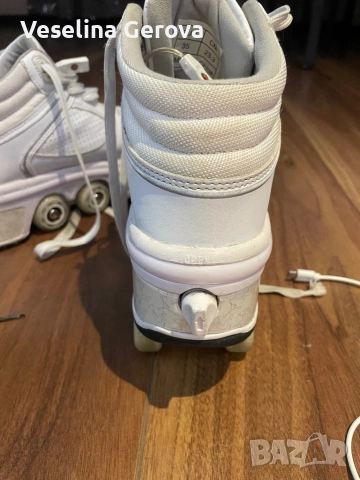 Уникални маратонки-кънки стелка 23,5, снимка 4 - Детски велосипеди, триколки и коли - 52613894