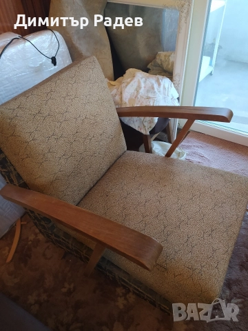 РЕТРО 2 БР КРЕСЛА--ТАПИЦИРАНИ Р-РИ СЕДАЛ. ЧАСТ Ш-50-Д 60 см--овщ. височ на гърба 80 см, снимка 2 - Антикварни и старинни предмети - 52856470