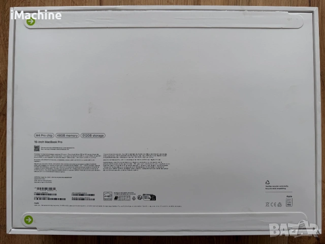 ЧИСТО НОВ MacBook Pro 16" M4 PRO Chip 14-CPU/20-GPU/48GB RAM/512GB SSD, снимка 2 - Лаптопи за работа - 53972637