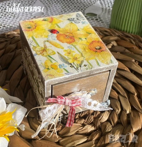 Кутийка-Слънчеви нарциси!, снимка 3 - Декорация за дома - 53024021