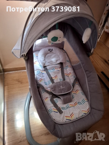 НОВА!!! Електрическа люлка Cangaroo - Axel, снимка 3 - Детски шезлонги - 52825802