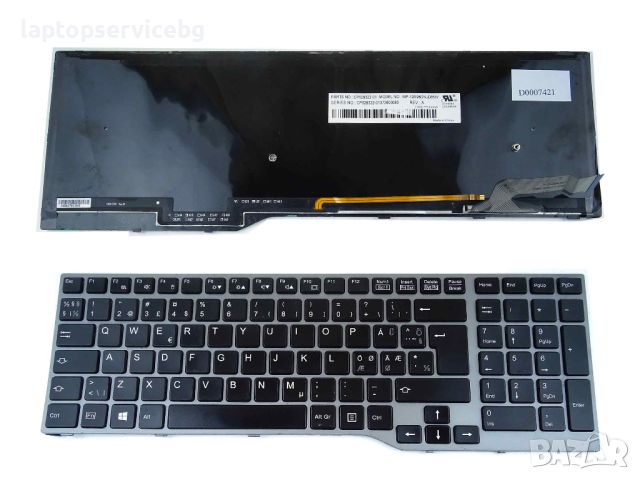 Fujitsu Lifebook E753 E754 E756 Клавиатура CP629322-01 MP-12S96DNJD85W CP478133-02 AEFH2000020 с под, снимка 2 - Части за лаптопи - 45332130