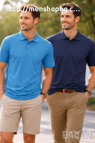 Мъжка блуза - синя и тъмно синя