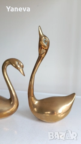 Бронзови статуетки на влюбени лебеди. , снимка 4 - Статуетки - 53972782