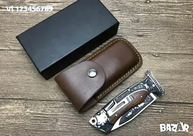 Нож,сгъваем 127х227+ кожен калъф - Columbia A3191, снимка 3 - Ножове - 50802913