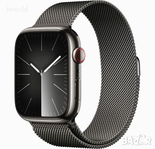 НОВ❗️Apple Watch 9 45mm STAINLESS STEEL ❗️Лизинг от 36лв/м /❗️CELLUAR Graphite ❗️ ГАРАНЦИЯ❗️, снимка 1 - Смарт часовници - 45959797