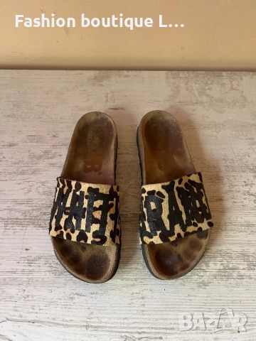 Тигрови сандали с коркова платформа 38 номер 🐆