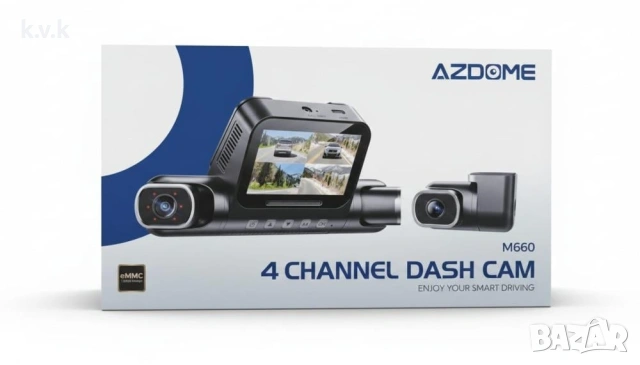 AZDOME 360, само задната камера, протектор за екранчето на предната ка