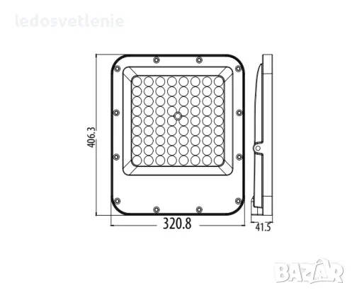 LED Прожектор 300W 39000 lumen с 2 г.гаранция - 6400k Horoz, снимка 3 - Прожектори - 49246948