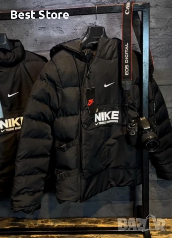 Nike Топло Мъжко Черно Зимно Яке 