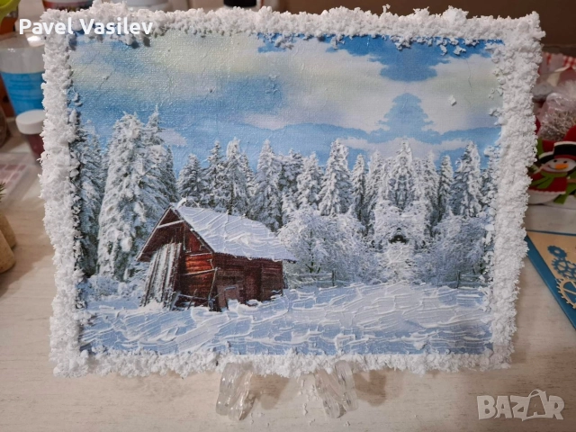 Коледни картини - Ръчно направени, снимка 4 - Декорация за дома - 52612071