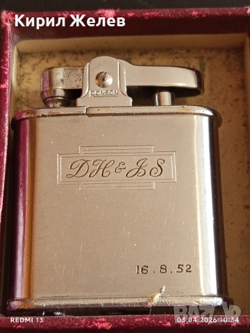 Винтидж колекционерска запалка Ronson Whirlwind бензинова перфектно състояние 51794, снимка 2 - Колекции - 54075453