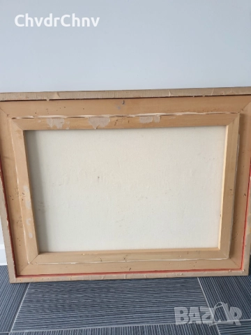 86х66см/голяма картина масло върху платно/морски пейзаж/селски къщи-рибарски лодки, снимка 9 - Картини - 52549485