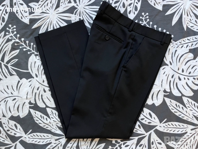 Черен костюм вискоза Andrews 48/M - обличан веднъж, снимка 10 - Костюми - 53288866