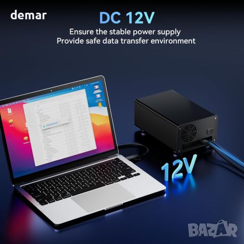CENMATE 2 Bay RAID кутия с вентилатор за 2.5/3.5" SATA HDD/SSD, 40 ТВ, снимка 9 - Други - 46430368