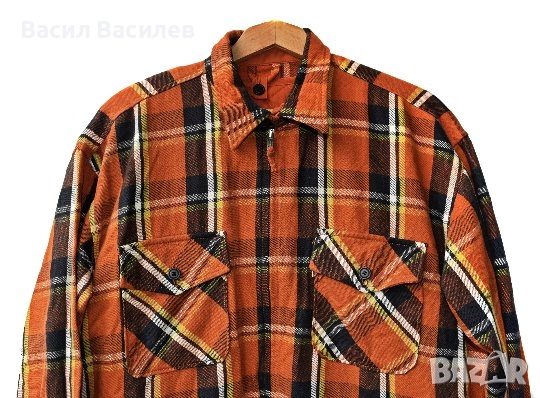 LEVIS мъжко карирано яке обанжево подвижна подплата, снимка 3 - Якета - 51934196