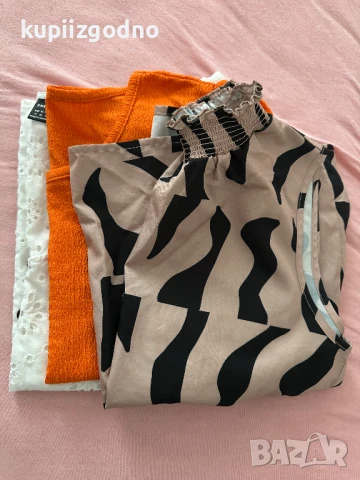 Сет дамски нови блузи с къс ръкав 4 броя риза, снимка 2 - Ризи - 51265256