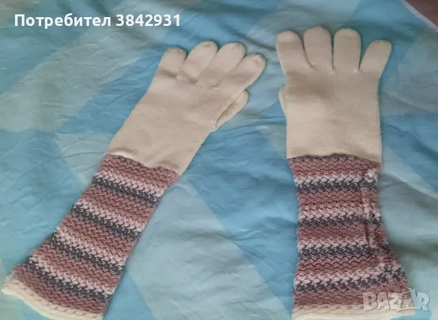 Зимни, дамски, плетени ръкавици, снимка 4 - Ръкавици - 49857117
